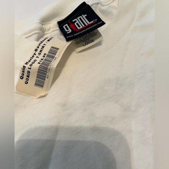 Vintage Giant Tag Quaid Harley-Davidson T Shirt New With Tags - Picture 3 of 5